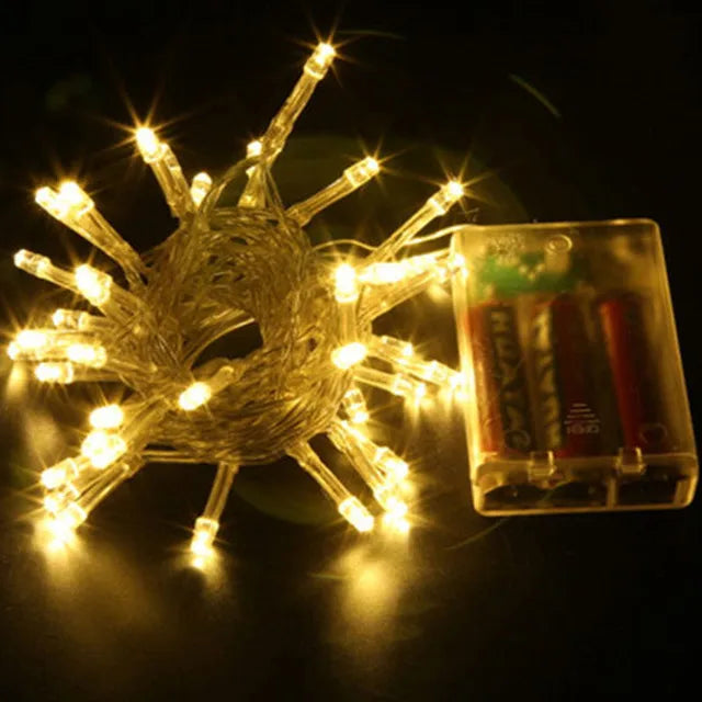 LED String Lights 3*AA Battery Operated Waterproof Fairy LED Christmas Lights For Holiday Party Wedding 20M 10M 5M 2M