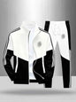 Men's Colorblock Tracksuit 2-Piece Set