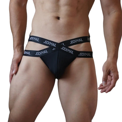 Bondage Lingerie Sexy Harness Bodysuit Jock Strap Costume Hombre Men Jockstrap Panties  Ice Silk Gay Underwear Sissy Thong