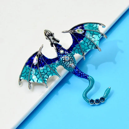 CINDY XIANG Enamel Fly Dragon Brooch Beautiful Legand Animal Pin 3 Colors Available Winter Jewelry High Quality New 2022