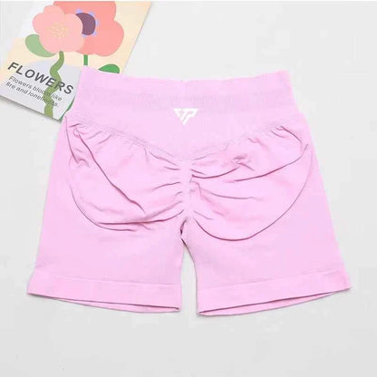 Seamless Silicone Printed Yoga Shorts