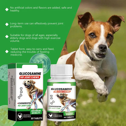 Dog Joint Care Tablets Pet Joint Support Supplement Boost Energy Relieve Pain Protect Cartilage For Senior Dogs Pet Supplies