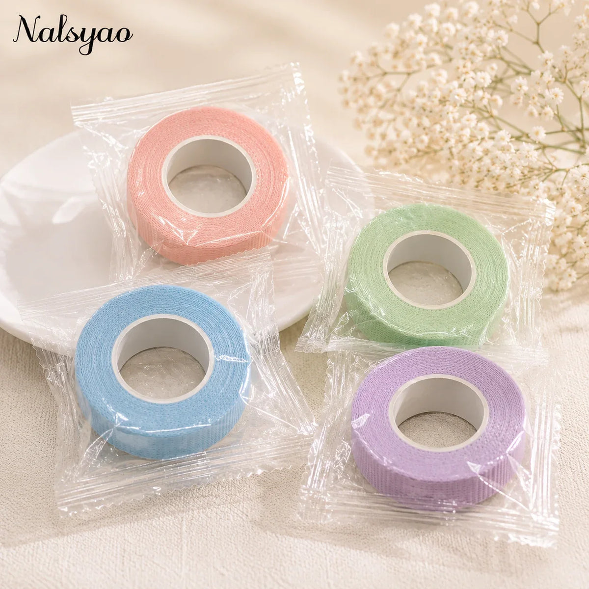 5PCS Eyelashes Extension Tape Micropore Breathable Non-woven Cloth Adhesive Lifting Lash Accessories Tools Colorful Makeup