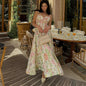 Floral Print Halter Neck Corset Waist Maxi Dress Sleeveless Flared Hem A Line Dresses 2026 Fashion Elegant Vacation Party Gown