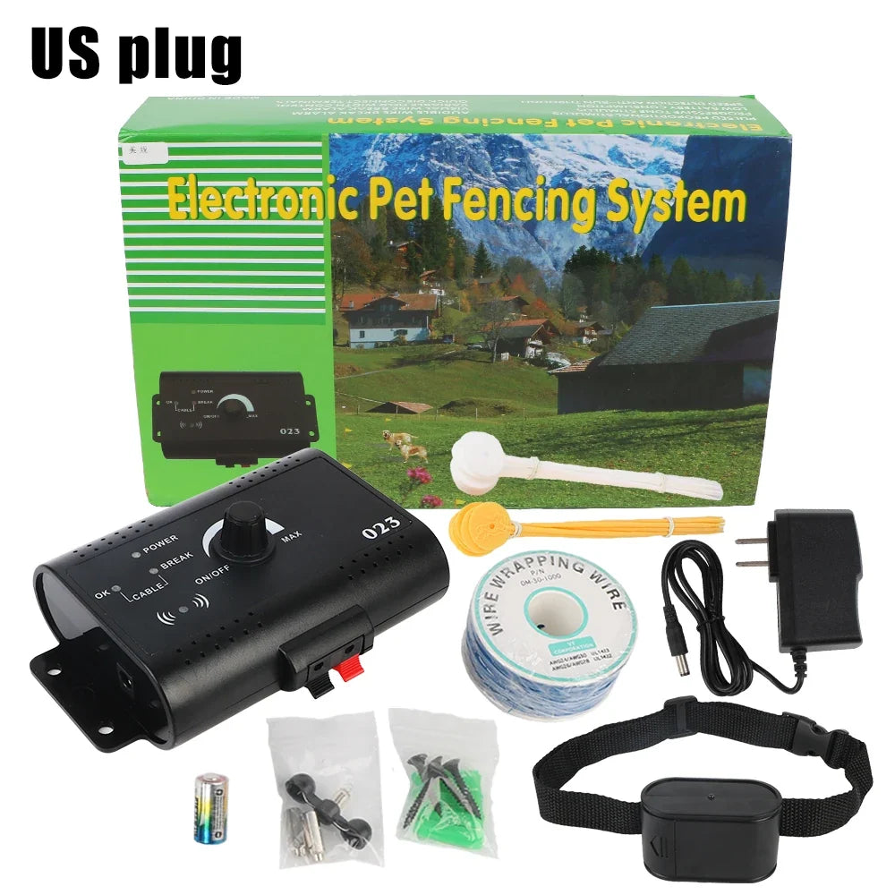 Electric Dog Fence Waterproof Electronic Pet Fence System Containment Pet Accessories Sound Shocked Collar Dog Training Collar