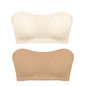 Women's Sexy Strapless Push Up Bra Removable Padded Seamless Ice Silk Top Women Invisible Beauty Back Anti-slip Off-shoulder Bra