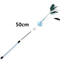 Cat Toy Spring Cat Toys Interactive Steel Wire Feather Toys for Cats Teaser Funny Feather Cats Toy Stick Plush Ball Pet Supplies