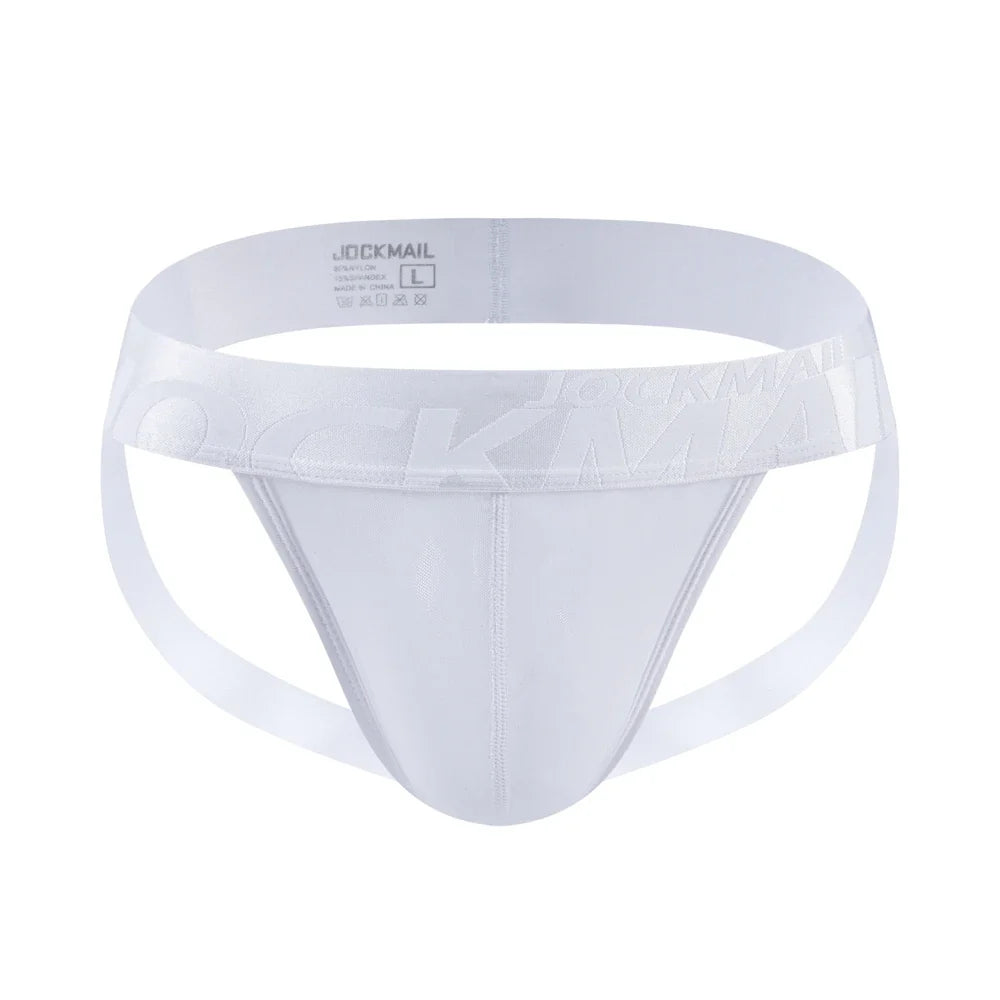 Breathable Mens Slip Bikini Jockstrap Briefs Mens Panties Sexy Transparent Mesh Ice Silk Men Underwear Sissy Men Underpants