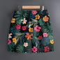 Men's Hawaiian 3D Summer Cool Leaf Pattern Beach Shorts Quick Dry Outdoor Leisure Sports Shorts Fashion Men's Shorts