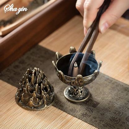Boshan Incense Burner, Tabletop Ornament, Home Office Decor Collectible, Creative Portable Small Home Burner
