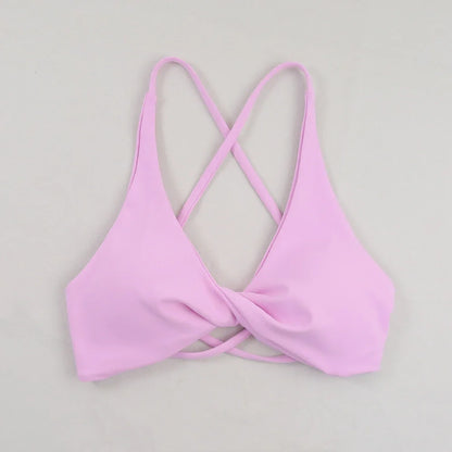 Sexy Slim Shoulder Straps Somfortable High Stretch Sports Underwear Gym Workout Breathable Detachable Yoga Bra