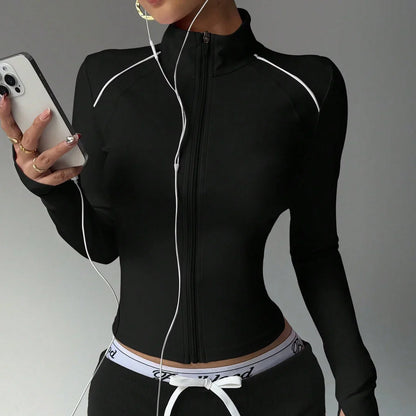 Women’s Seamless Long Sleeve Zip Yoga Jacket