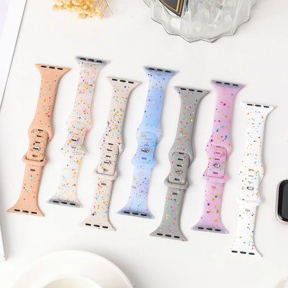 Apple Watch Slim Confetti Speckle Silicone Band