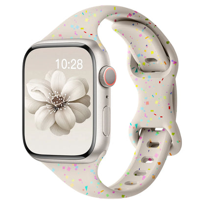 Apple Watch Slim Confetti Speckle Silicone Band