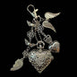 Original Hollow Heart Pocket Watch Chain Keychain Design Steampunk Clock Vintage Necklace Pendant Jewelry Watch Men Women Gift