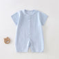 Baby Short Sleeved Jumpsuit Summer Newborn Breathable Mesh Air