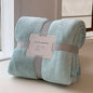 Luxury Flannel Travel Blanket for Airplane Lightweight Office Nap Soft Blanket Non-shedding and Colorfast Multi-purpose Blankets