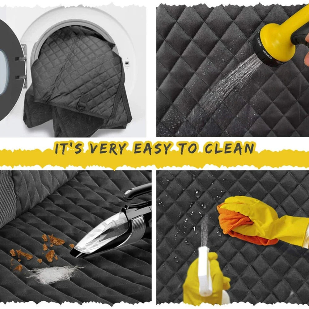 Dog Seat Cover for Back Seat, Waterproof with Mesh Window, Scratch Prevent Anti-slip Dog Bed Car Hammock, Standard