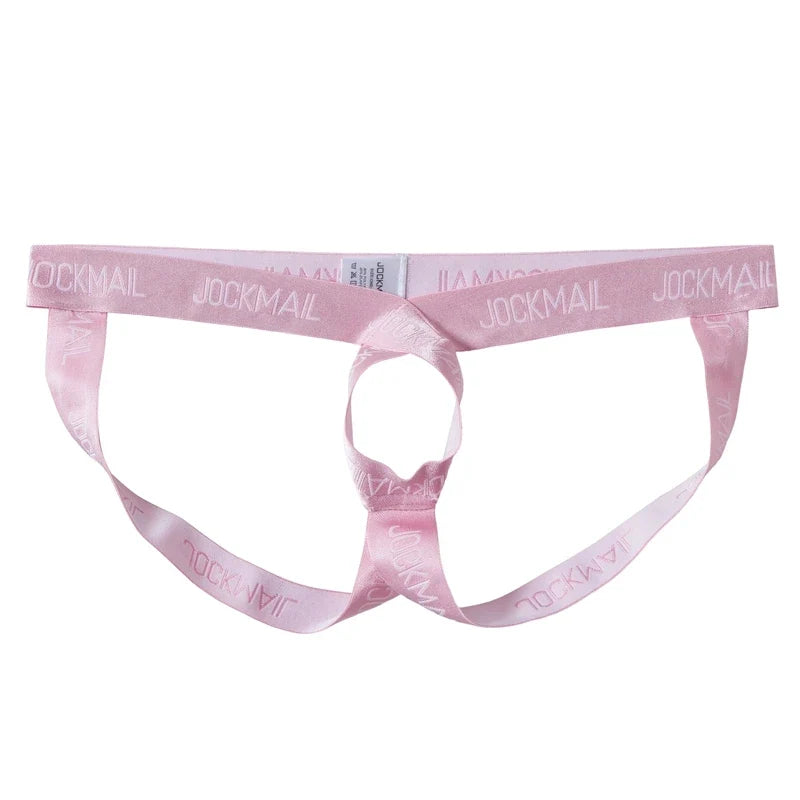 Cockstraps Open Back Underpants Men Jockstrap Panties Sexy Thongs G String Penis Pouch Underwear T-Back Open Butt Thong Lingerie