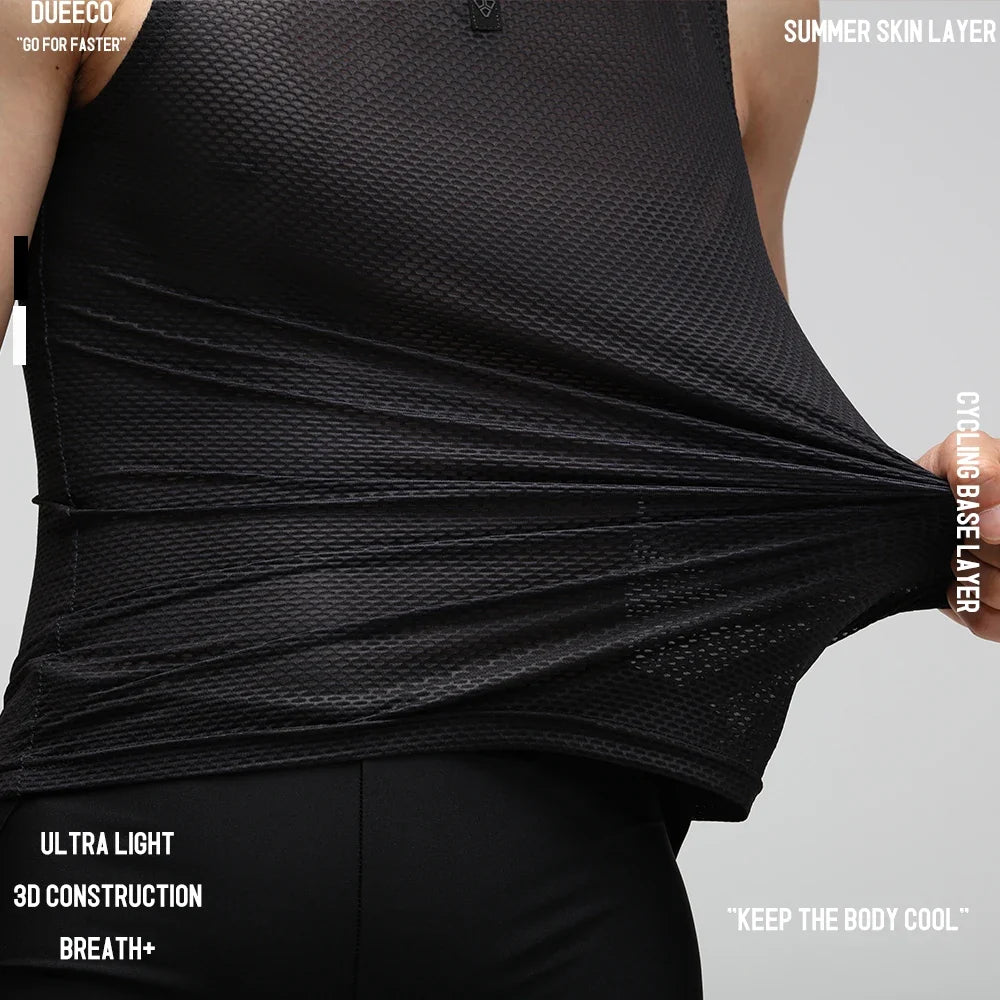 DUEECO Cycling Base Layer Cycling Jersey Cycling Vest MTB Bike Bicycle Vest Mesh Underwear Riding Vest