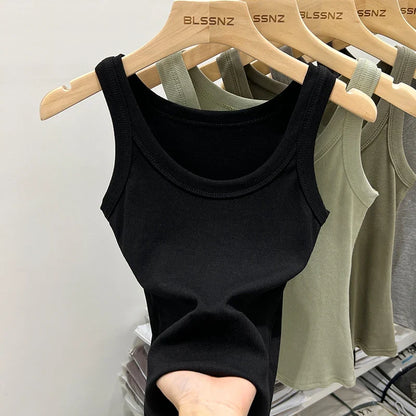 Zjaiss Women's Ribbed Elastic Summer Tank 2026