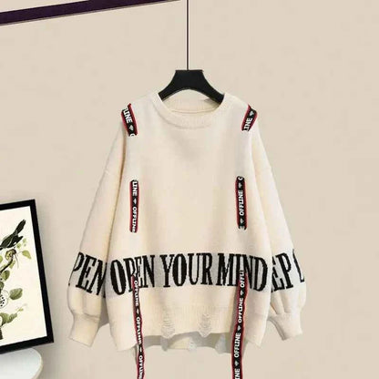 Winter Knit Sweater & Pants Two-Piece Set