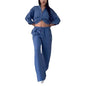 Autumn Cotton and Linen Pant Sets Women Fashion Long Sleeve Shirts