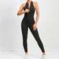 Yoga Women's Padded Workout Suit One-Piece Jumpsuit Workout Set Sports Fitness Overalls Gym Clothing Zipper Long Short 2025 New
