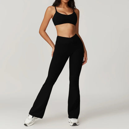 Women's 2-Piece Yoga Set: Crop Top & Leggings