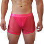 Men Underwear Boxer Thong 2 in 1 Lined with Thong Jockstrap Home Shorts Boxer Man Panties Sexy Soft Sport Short Boxer Mesh