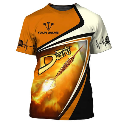 Fashion 3d Printed Darts T Shirt For Men Hot Sale Loose Short Sleeves Unisex Summer Street Tee Shirts Game Dart Pattern T-shirt