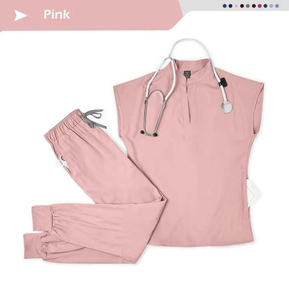 Spandex Stretch Medical Scrub Set Uniform