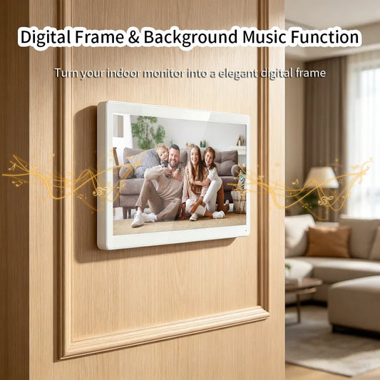 ANJIELO 2-12 Units Apartment Doorbell Video Intercom System Digital Frame Background Music Detection Preview NEW 2026