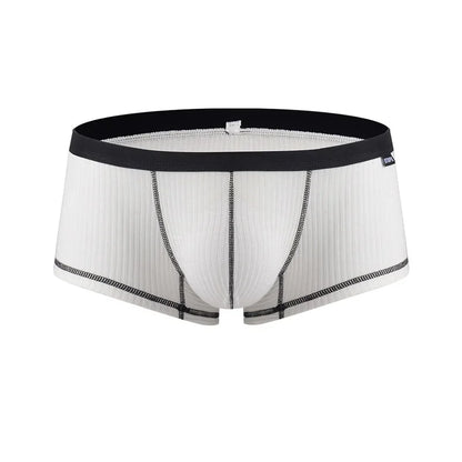 Men's Underwear Personalized Design Low Waist Boxers Pack Breathable Single Layer U Convex Pouch Boxershorts Men
