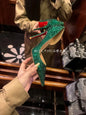 Red Sole Shoes High Heels Wedding Women Shoes Diamond Pumps  Heel 10cm Crystal Shoes Rhinestone Pointed Toe Glitter Party Heels