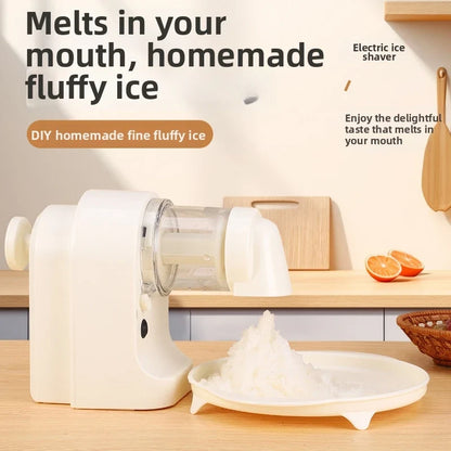 Automatic Ice Shavers Mini Electric Ice Crusher for Outdoor Camping New Shaved Ice Milkshake Maker Household Shaved Ice Machine