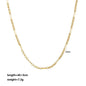 Minimalist Women's Geometric White Zircon Necklace Thin Bead Chain Pendant Non-fading for Casual Wear Birthday Gift