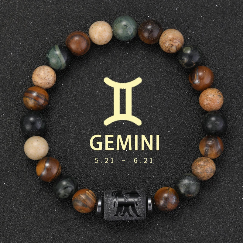 Sagittarius Zodiac Bracelet Natural Stone