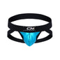 Shiny Metallic Faux Leather Men Erotic Lingerie Jockstrap Wide Waistband Sexy Low Rise Thong PU Underwear Nightclub Party Costum