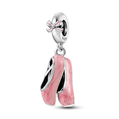 Charms Bead 925 Sterling Silver Pink Butterfly Luminous Firefly Dangle