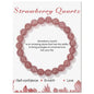 Healing Crystal Stone Bracelets With Card Natural Amethysts Lapis Lazuli Rose Quartzs 8mm Beads Bracelets For Women Men Jewelry