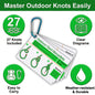 27 Knots Camping Hiking Guide Cards Set, Durable PVC Portable