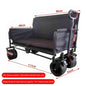 Large Capacity Outdoor Folding Cart Camping Stroller Rear-open Camper Wagon Portable Utility Cart For Shopping Picnic Fishing