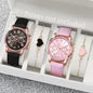 Ladies' Fashion Quartz Watch Set with Roman numerals and heart-shaped pendant bracelet,12pcs - Alloy case,