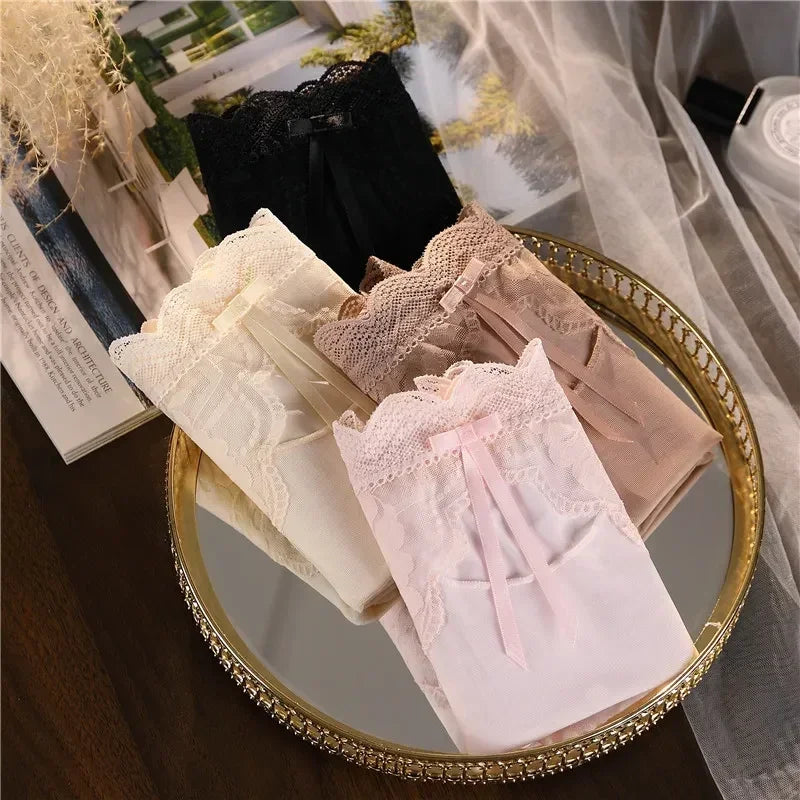 XL-3XL Big Size Women Lace Panties Summer Transparent Hollow Briefs Female  Lingerie Sexy Underwear Breathable Underpants New