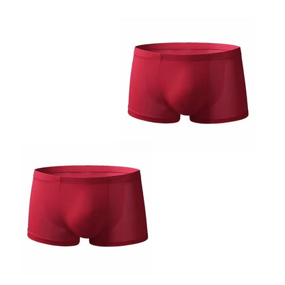 2PCS/Lot Man Underpants Boxershorts Ice Silk Cool Men Boxer Trunk Underwear Men’s Panties Pajama Shorts Loungewear Arrow Pants