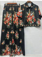 Summer New Fashion Women's Print Suit Lapel Short Sleeve Short Waist