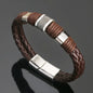 Trendy  Leather Bracelets Men Stainless Steel Multilayer Braided Rope Bracelets For Male Bracelets Jewelry Pulsera Hombre