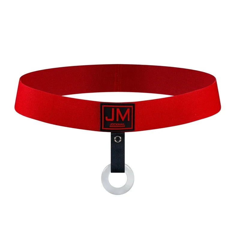 Men's Sexy Low Waist Lifting Ring Open Front Underpants Gay Underwear ,Detachable Soft Silicone O-Ring Thongs & G-Strings for