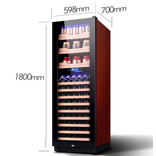 High quality 600mm Outdoor Under Counter Dual Zone Double Wall Electronic I Mini Fridge Wine Cooler